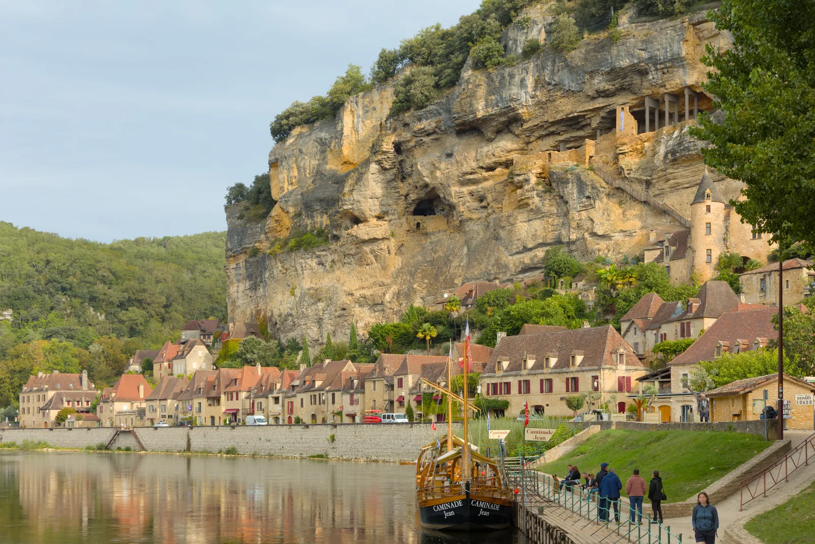 La Roque-Gageac et la rivière Dordogne